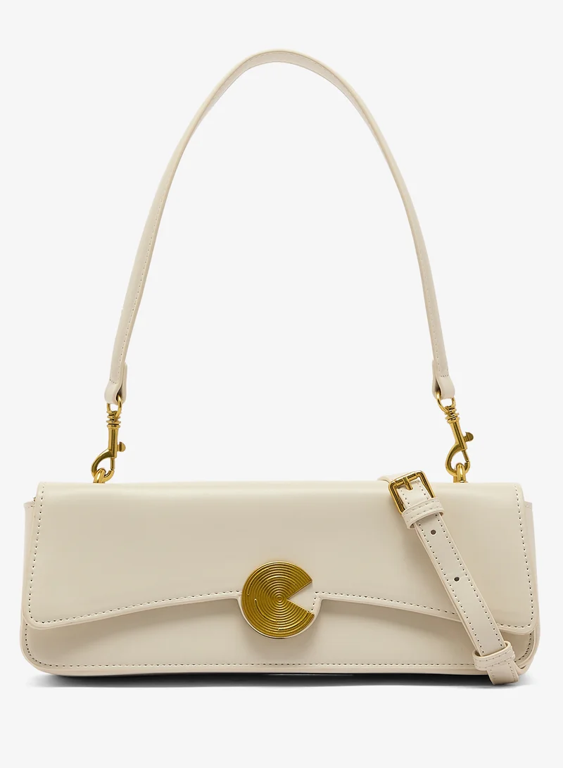 ELLA East-To-West Shoulder Bag With Gold Accent